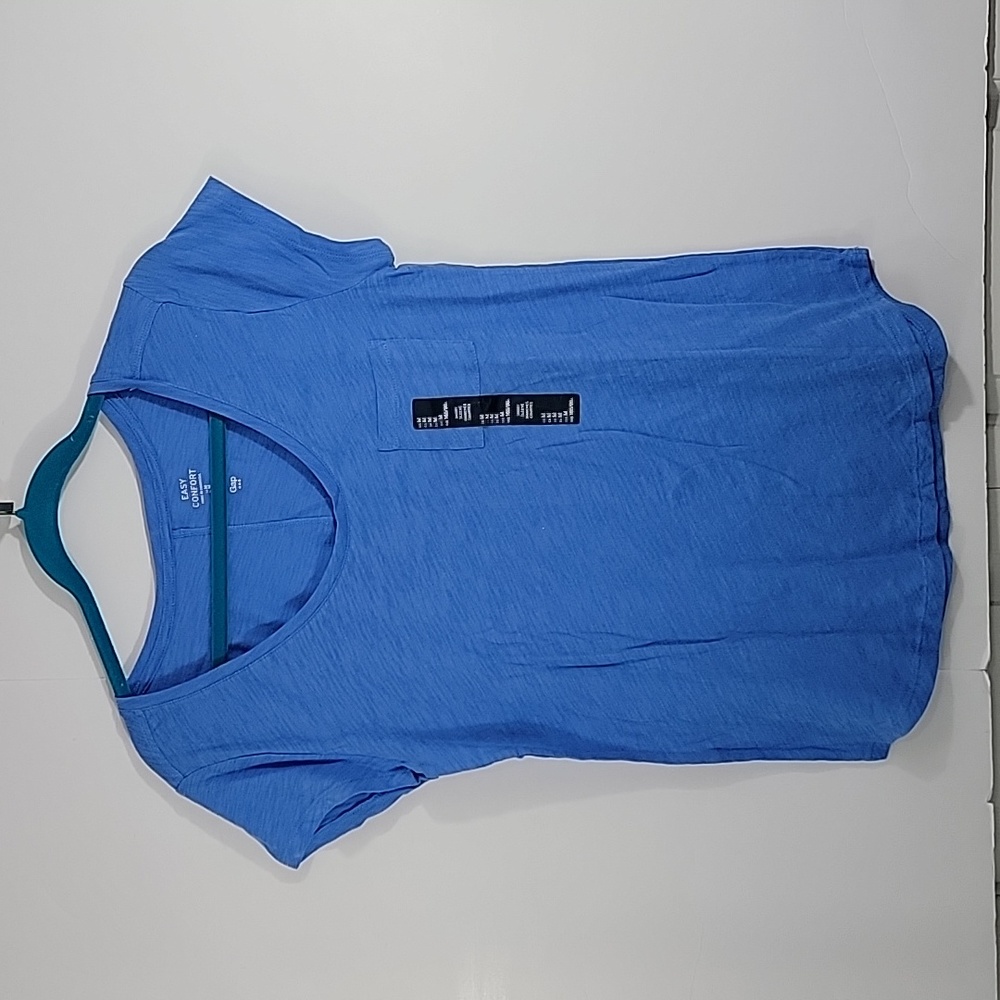 GAP Easy Confort T-Shirt  Scoop Neck Blue Size Medium